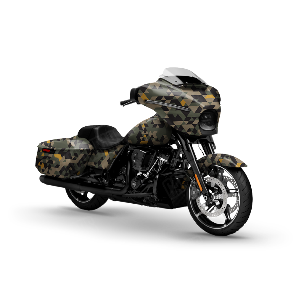 Triangle Militant Yellow Motorcycle Wraps