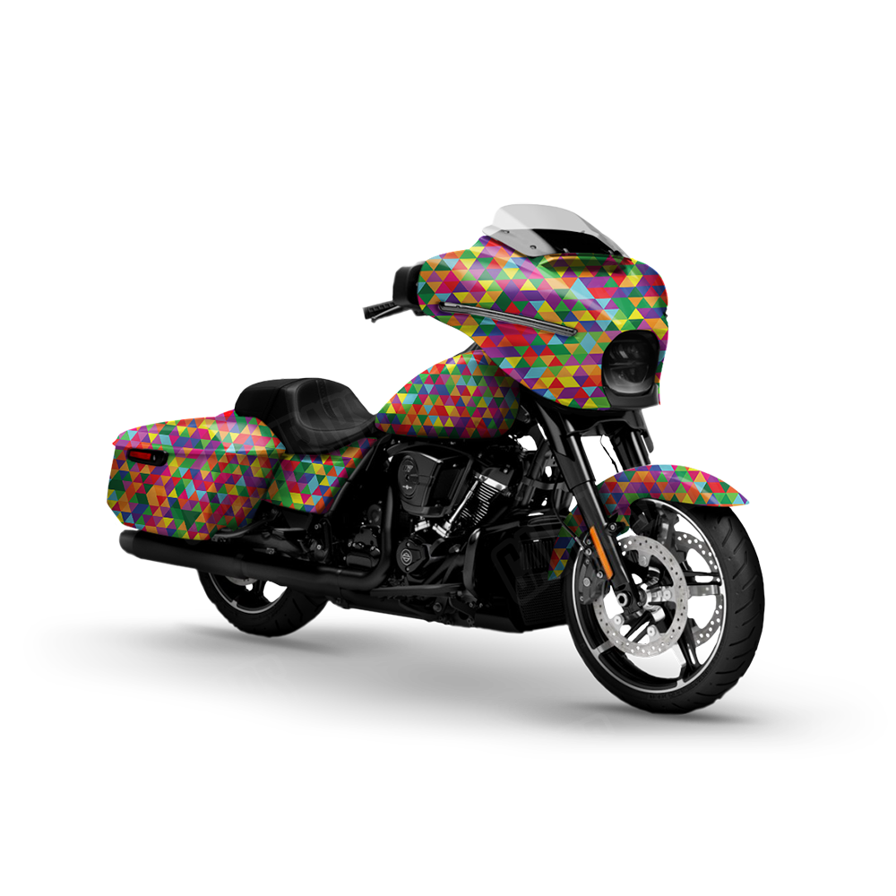 Triangle Multicolor Motorcycle Wraps
