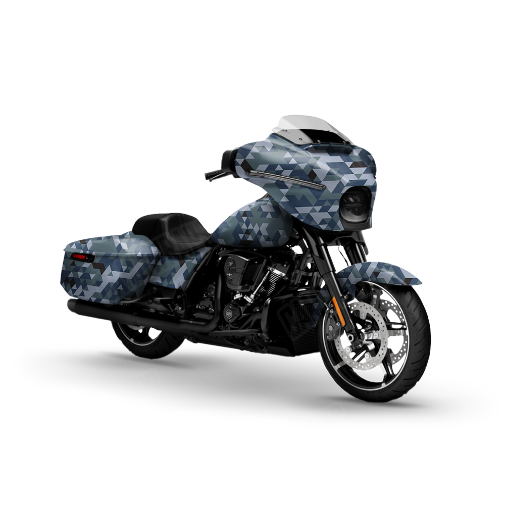 Triangle Navy Motorcycle Wraps