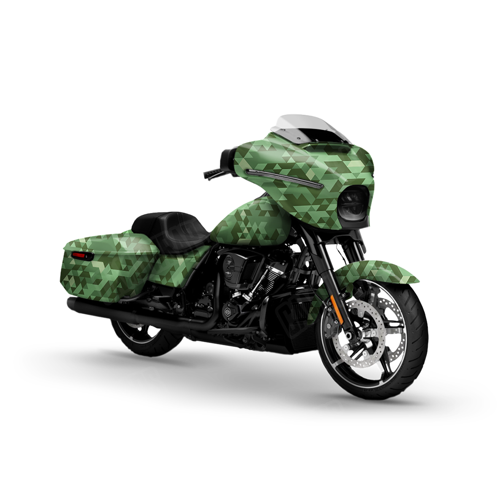 Triangle Pistachio Motorcycle Wraps