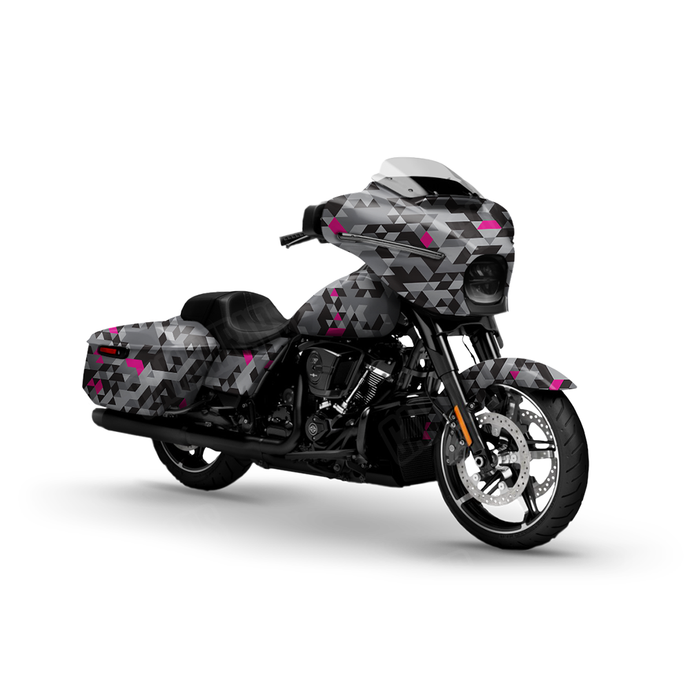 Triangle Urban Magenta Motorcycle Wraps