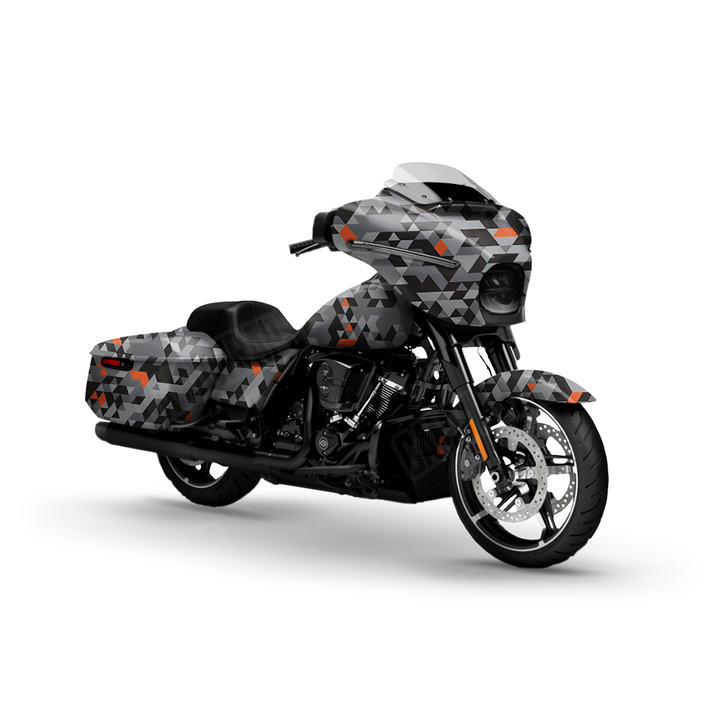 Triangle Urban Orange Motorcycle Wraps