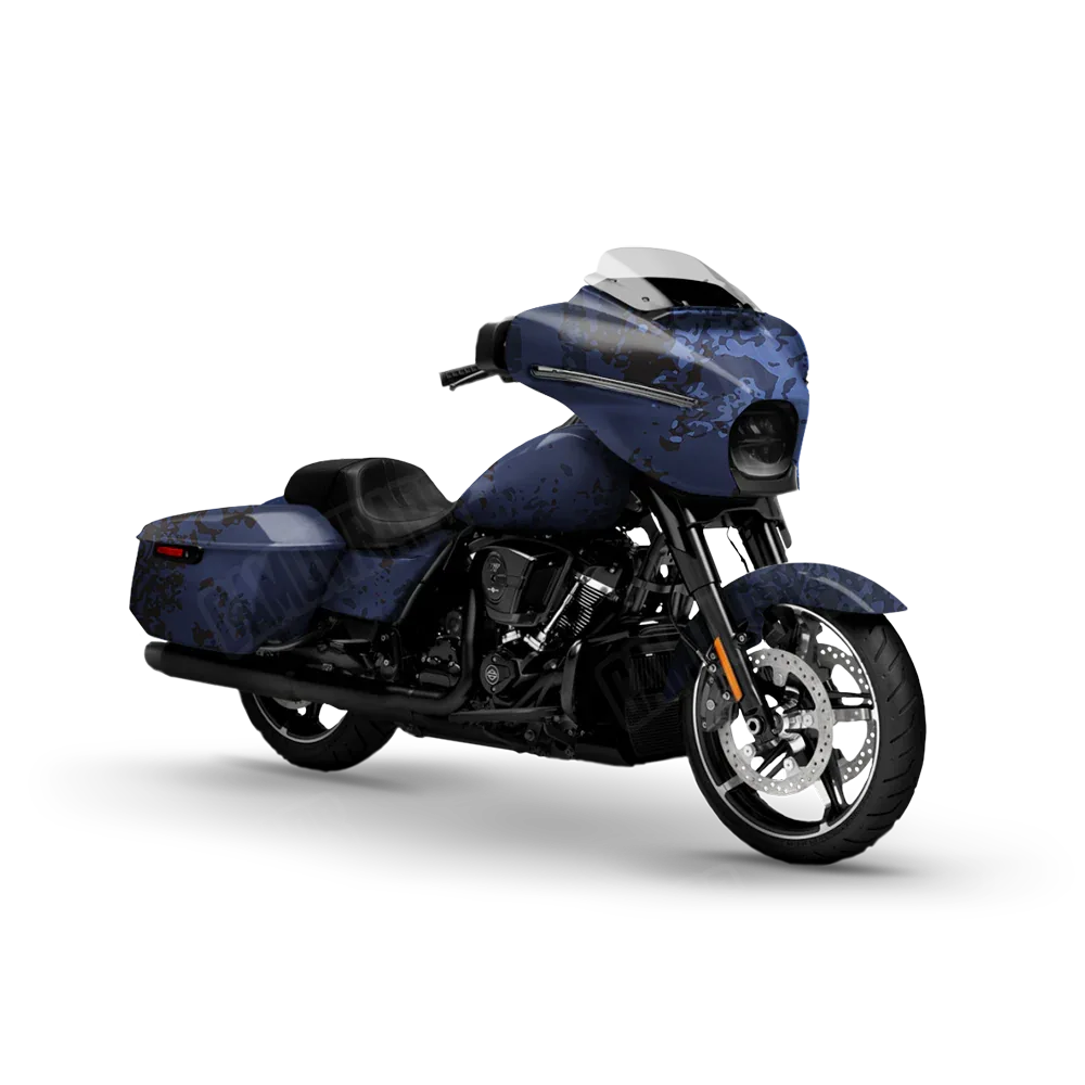 Pasted Blue Midnight Motorcycle Wraps