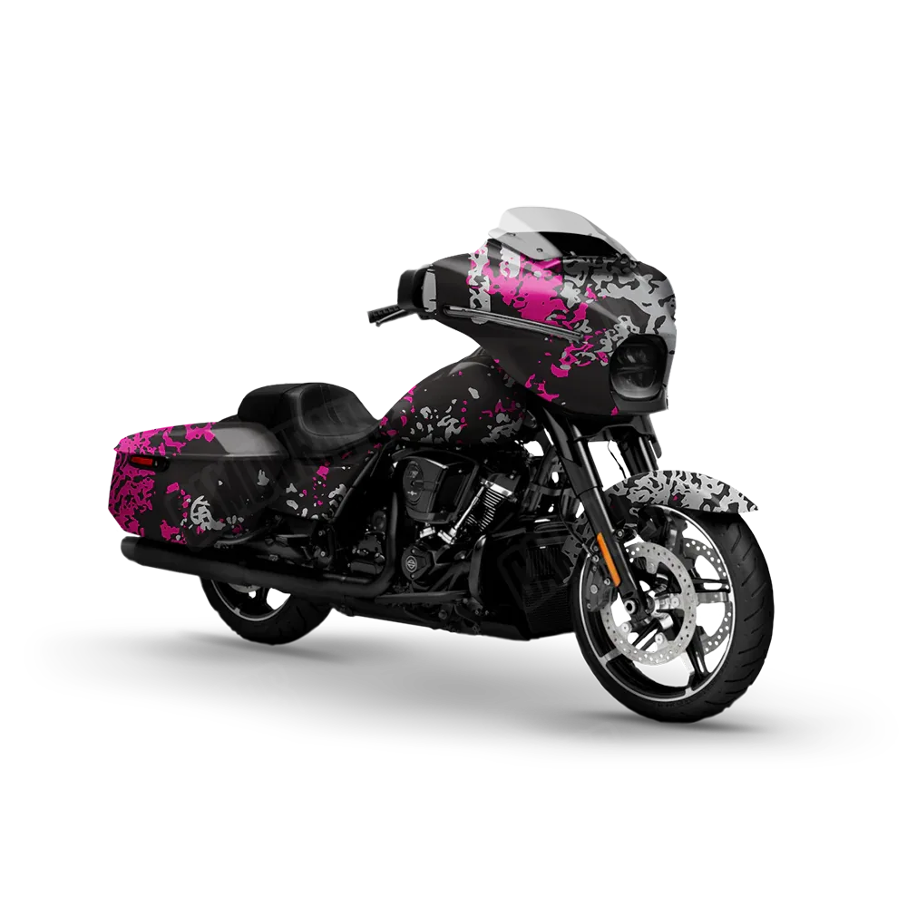 Pasted Magenta Tiger Motorcycle Wraps