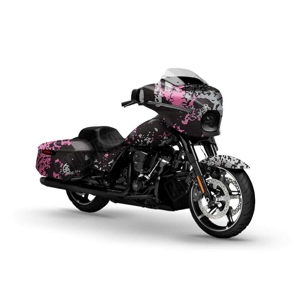 Pasted Pink Tiger Motorcycle Wraps