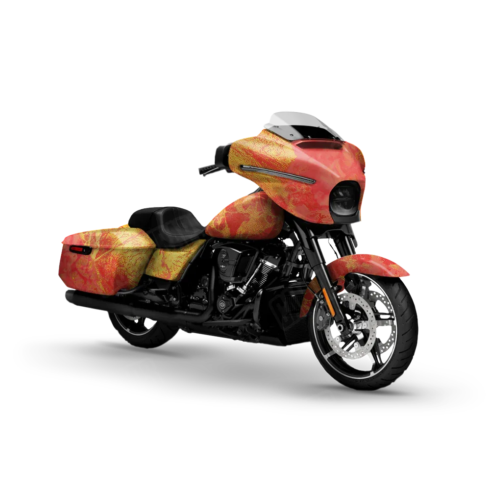 Realtree WAV3 Solar Blaze Motorcycle Wraps