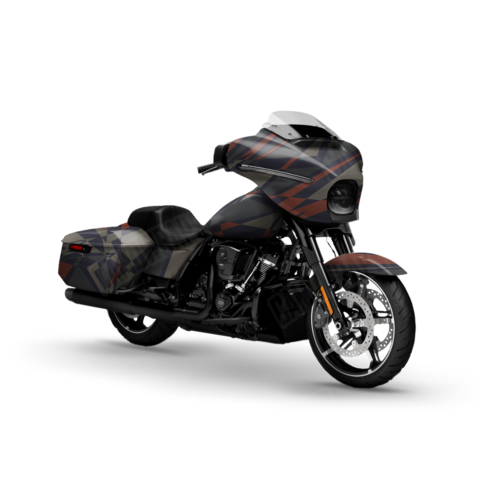 Sharp Blue Copper Motorcycle Wraps