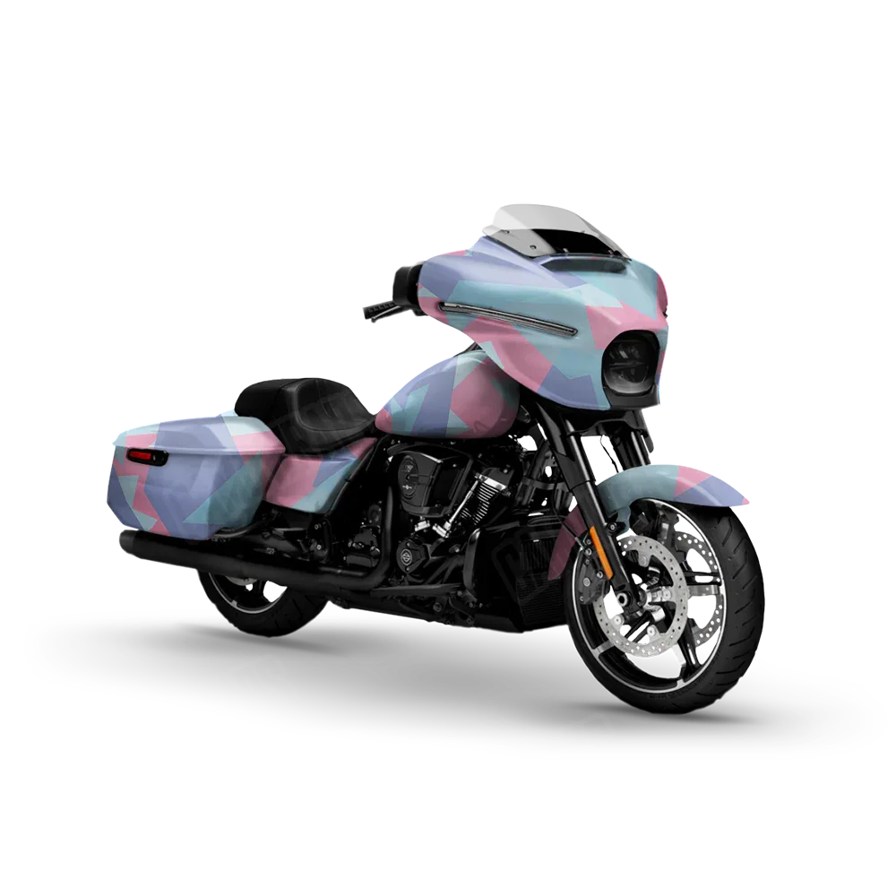 Shattered Cotton Candy Motorcycle Wraps