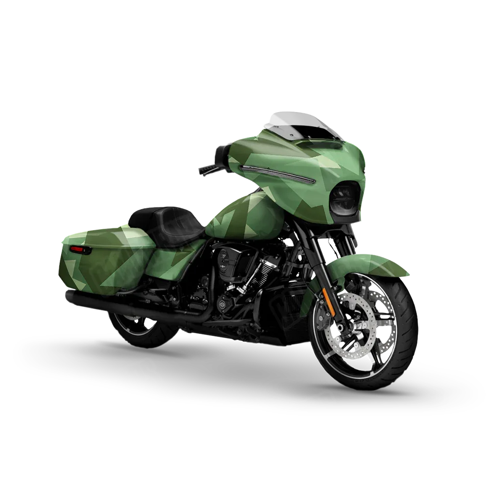 Shattered Pistachio Motorcycle Wraps