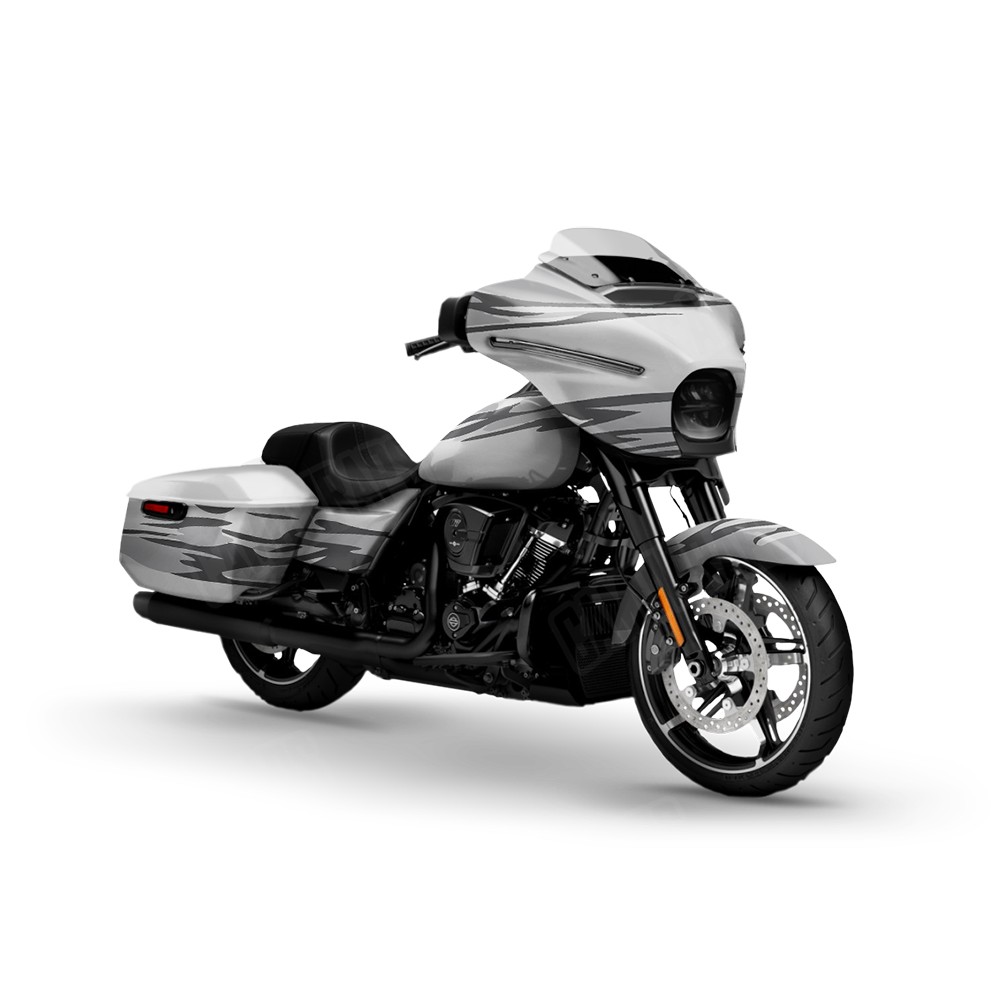 Shredded Snow Motorcycle Wraps