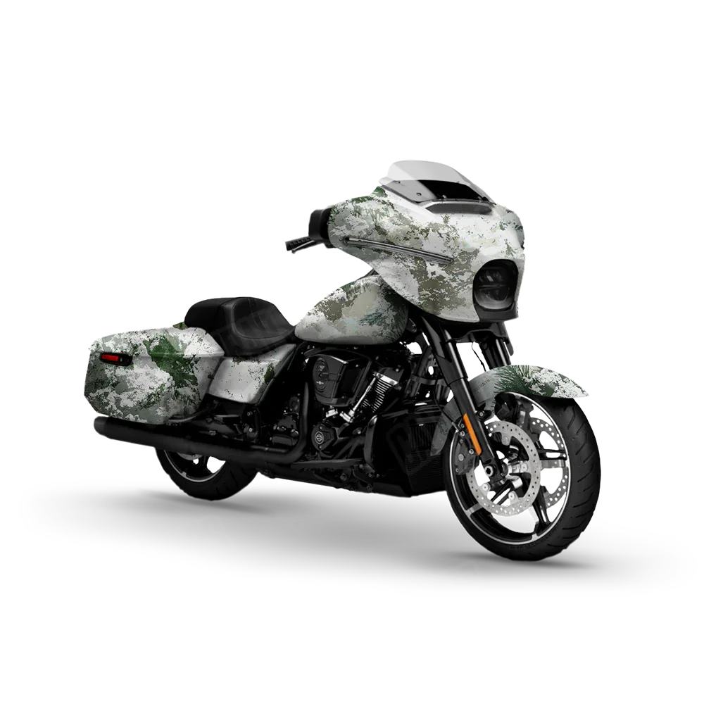 Substrate Snow Spruce Motorcycle Wraps