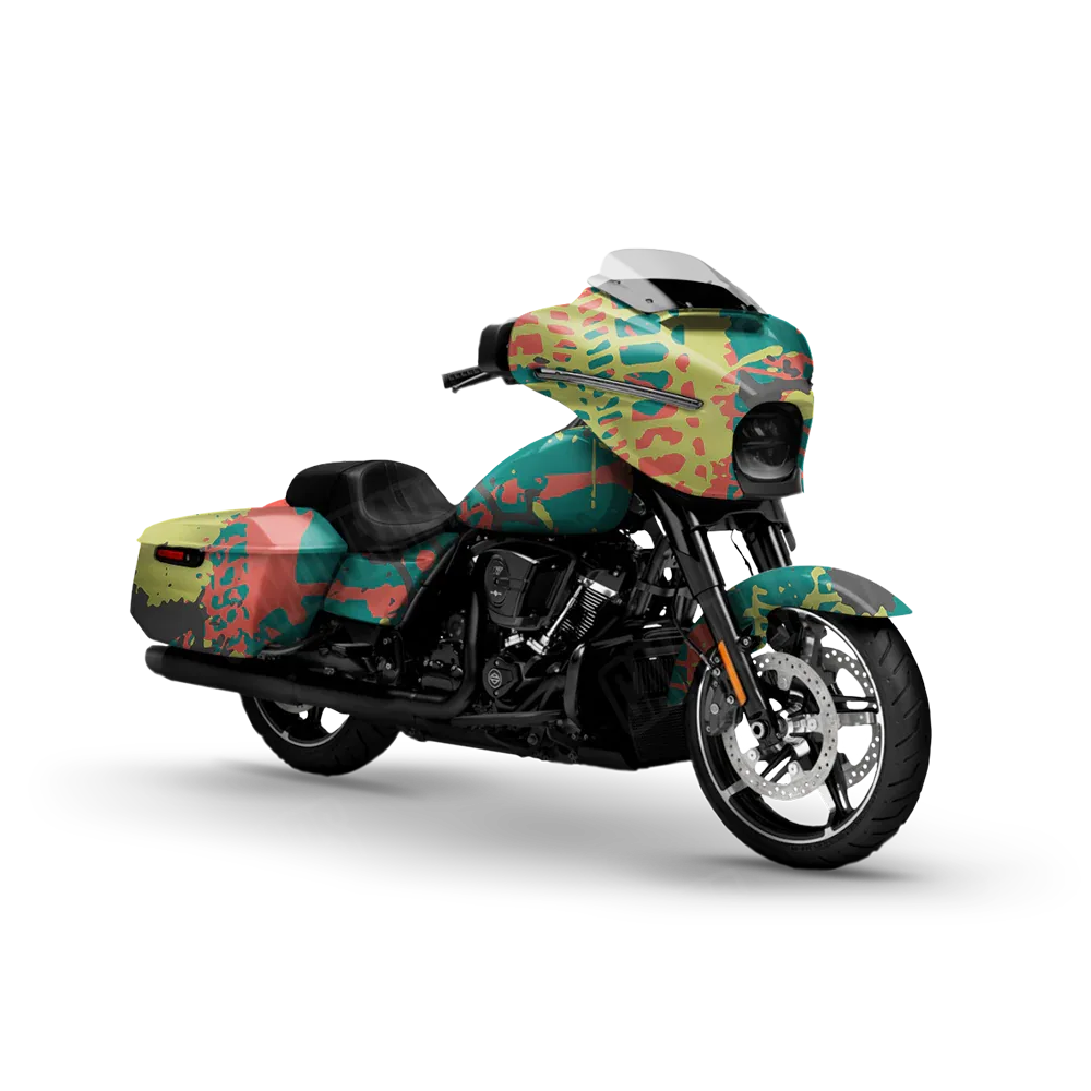 Tire Splatter Fiesta Motorcycle Wraps