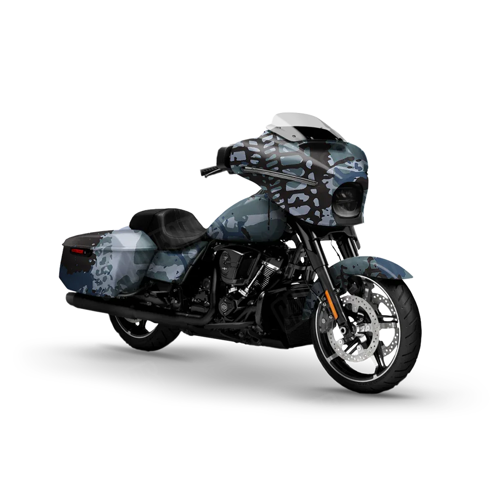 Tire Splatter Navy Motorcycle Wraps