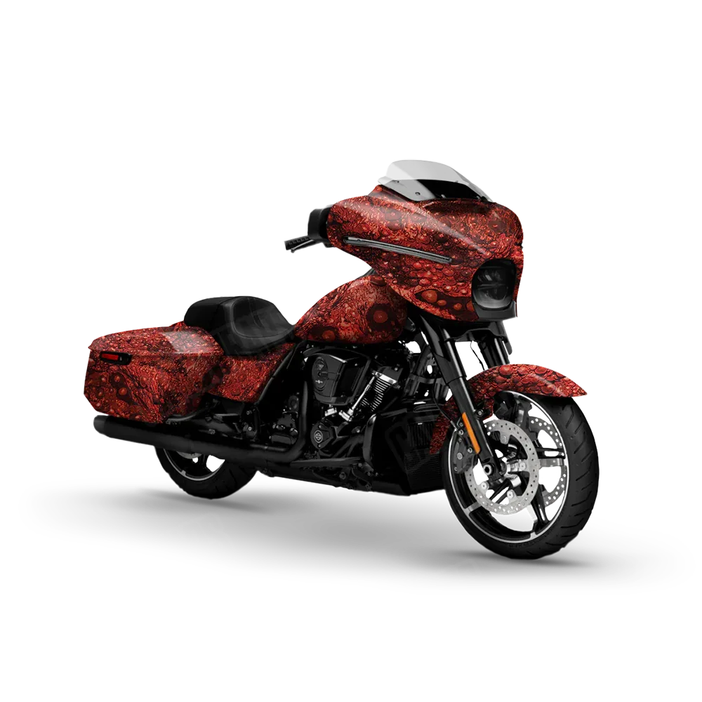 Toadaflage Red Motorcycle Wraps