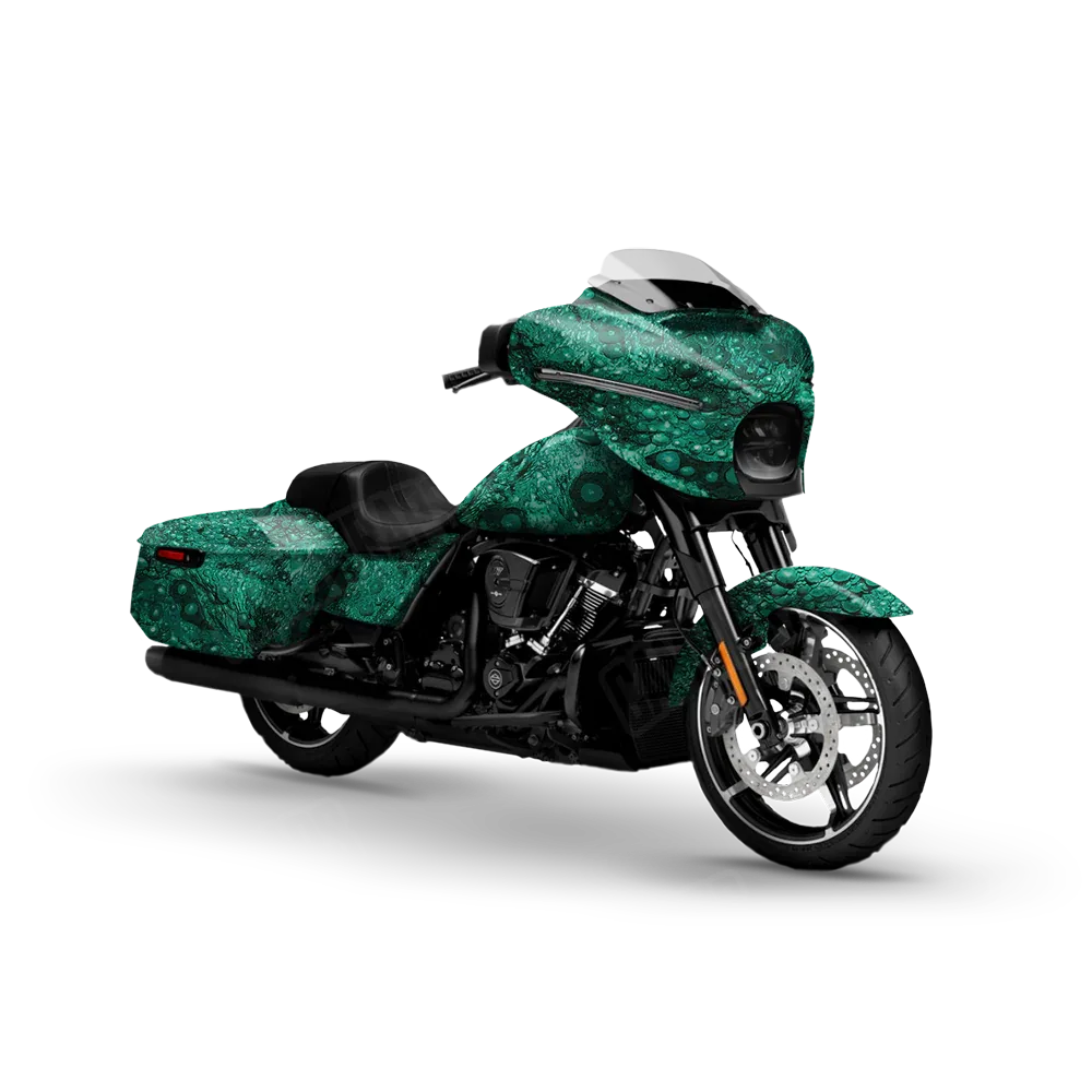 Toadaflage Teal Motorcycle Wraps