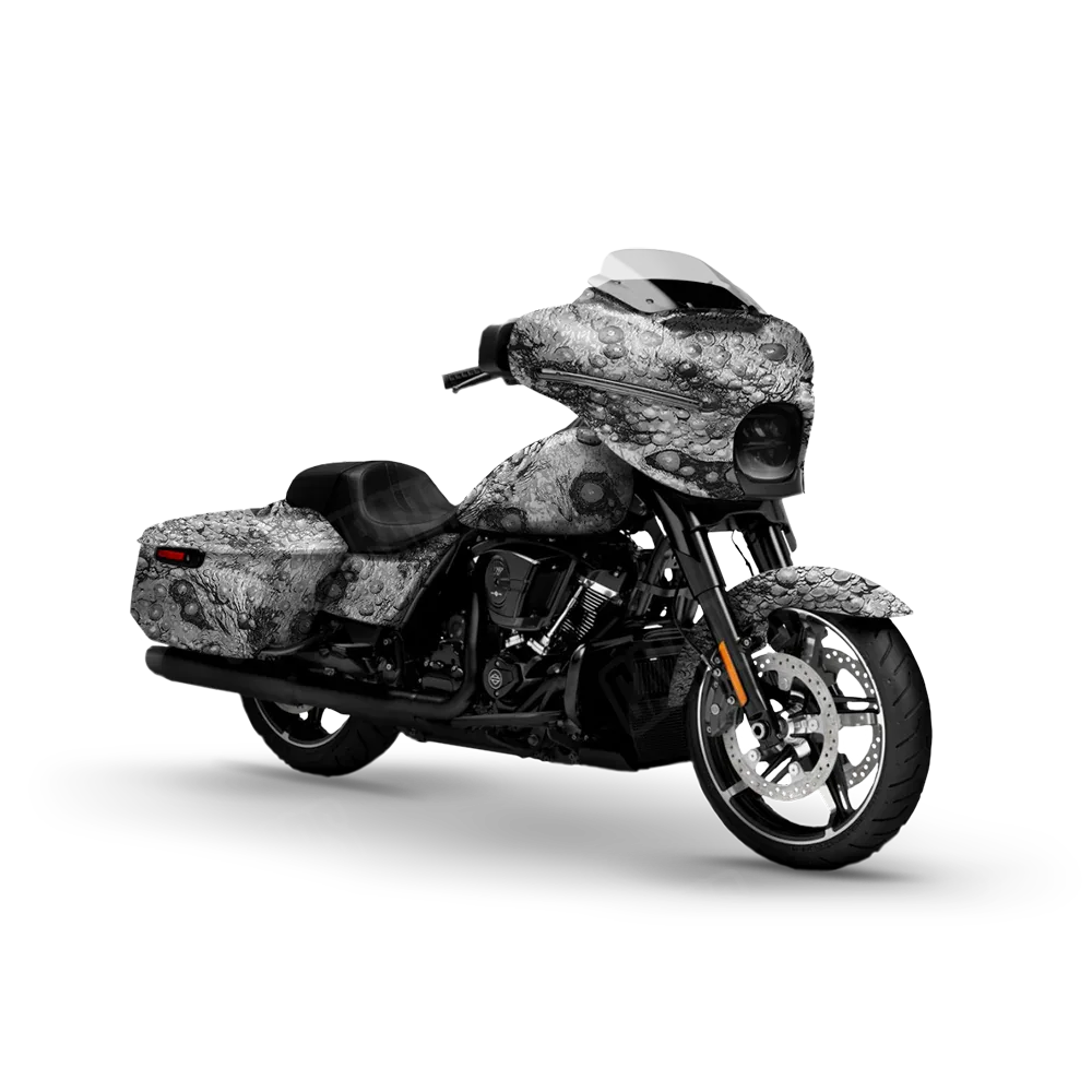 Toadaflage White Motorcycle Wraps