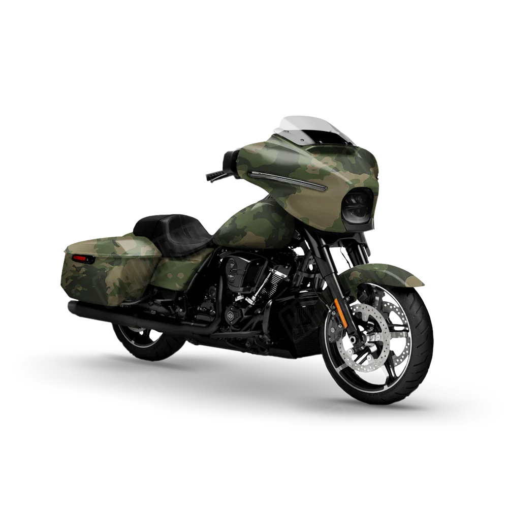 Treetop Army Green Motorcycle Wraps