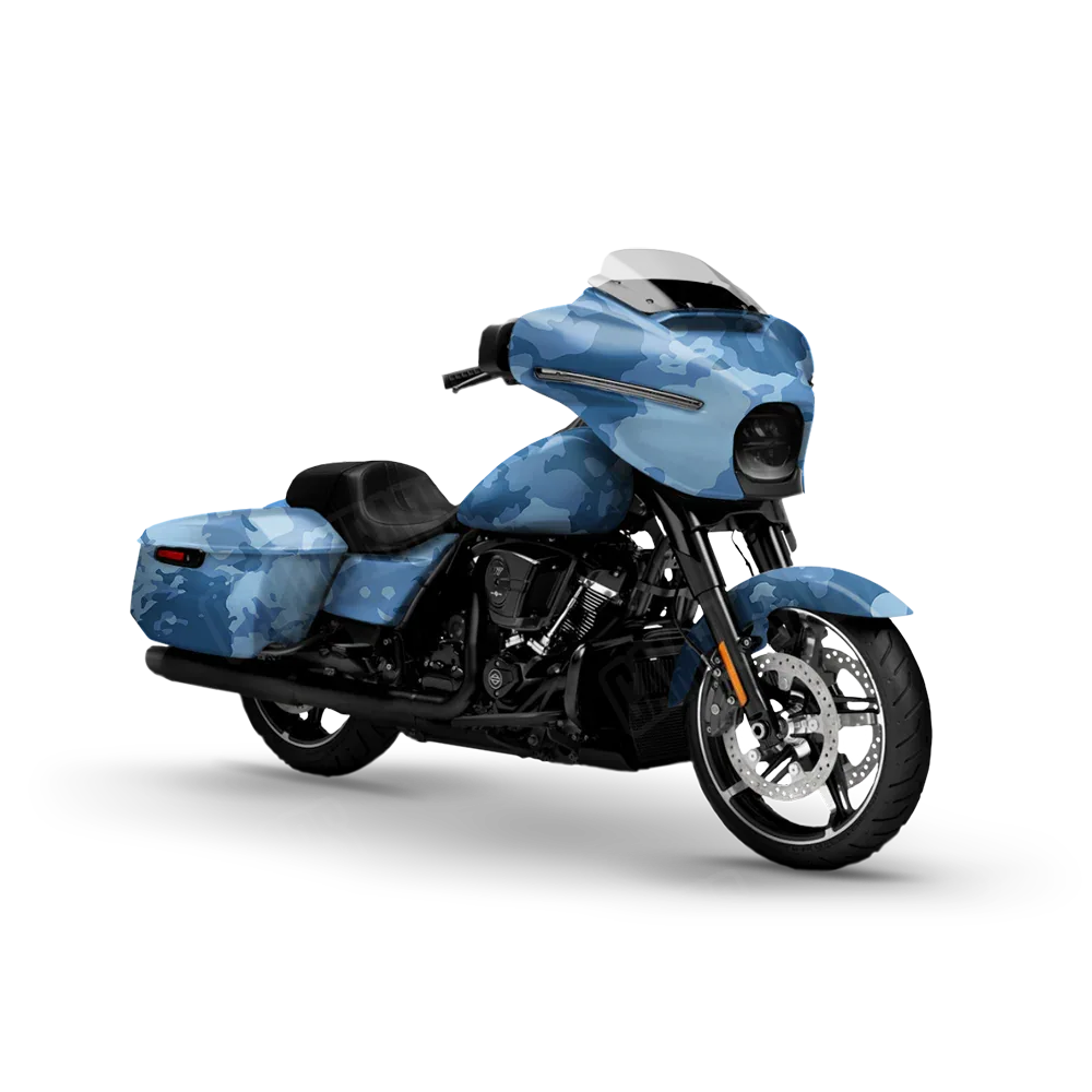Treetop Cool Blue Motorcycle Wraps