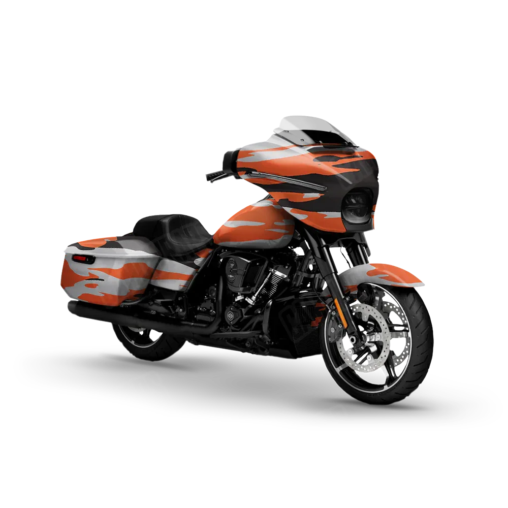 Treetop Orange Tiger Motorcycle Wraps
