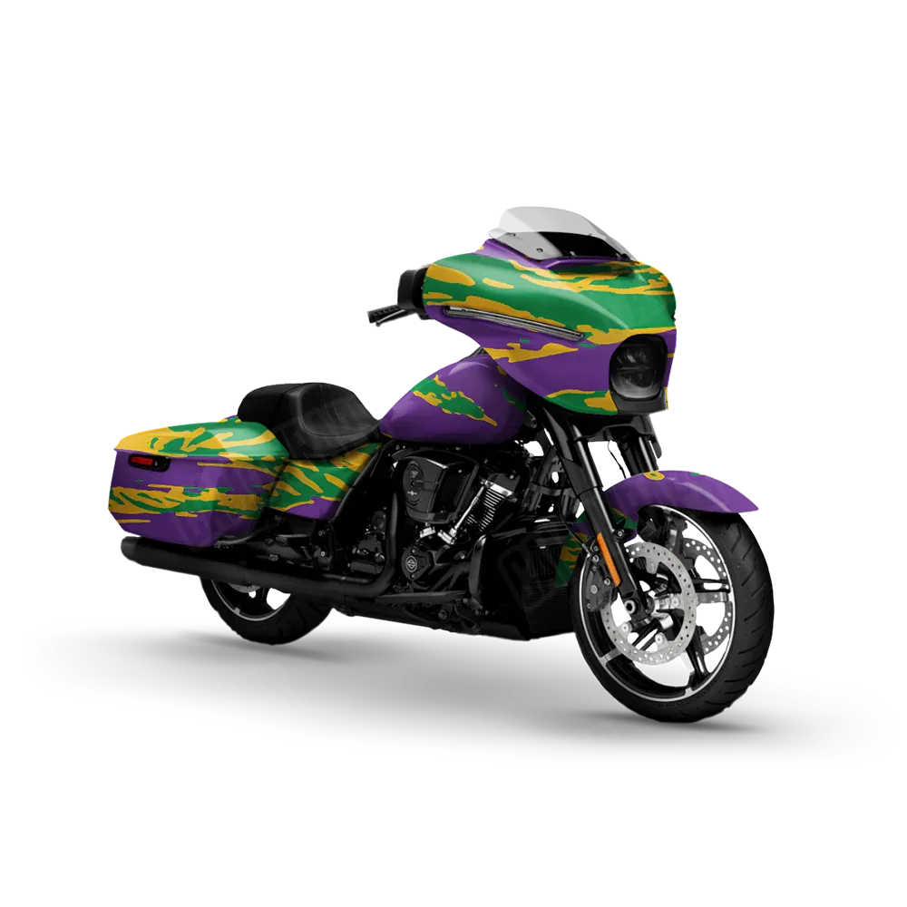 Vietnam Tiger Stripe Mardi Gras Motorcycle Wraps