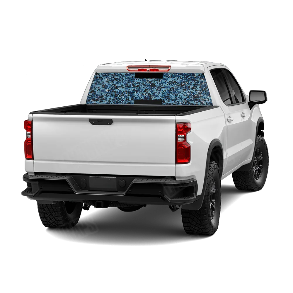 Digital Baby Blue Rear Window Graphics