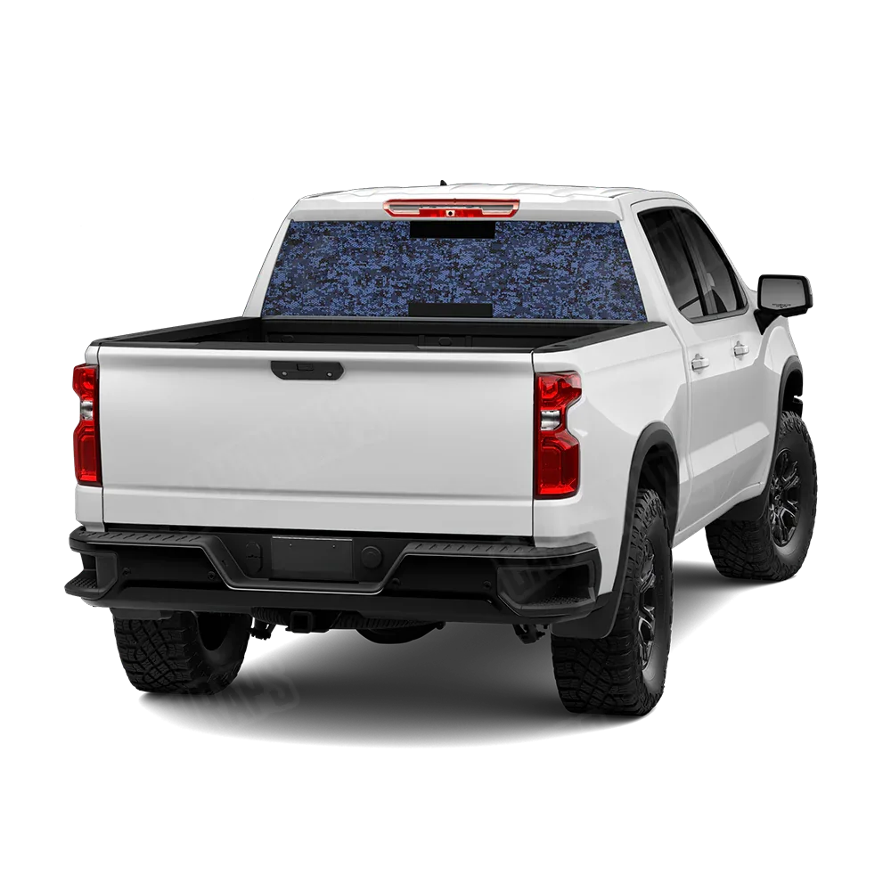 Digital Blue Midnight Rear Window Graphics