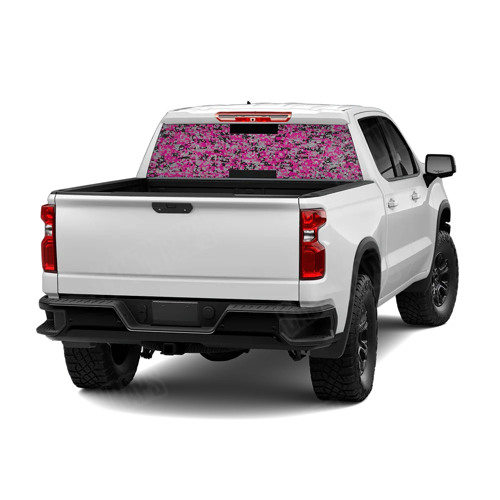 Digital Magenta Tiger Rear Window Graphics