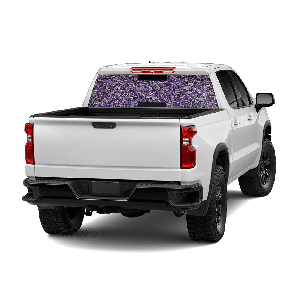 Digital Purple Tiger Rear Window Graphics