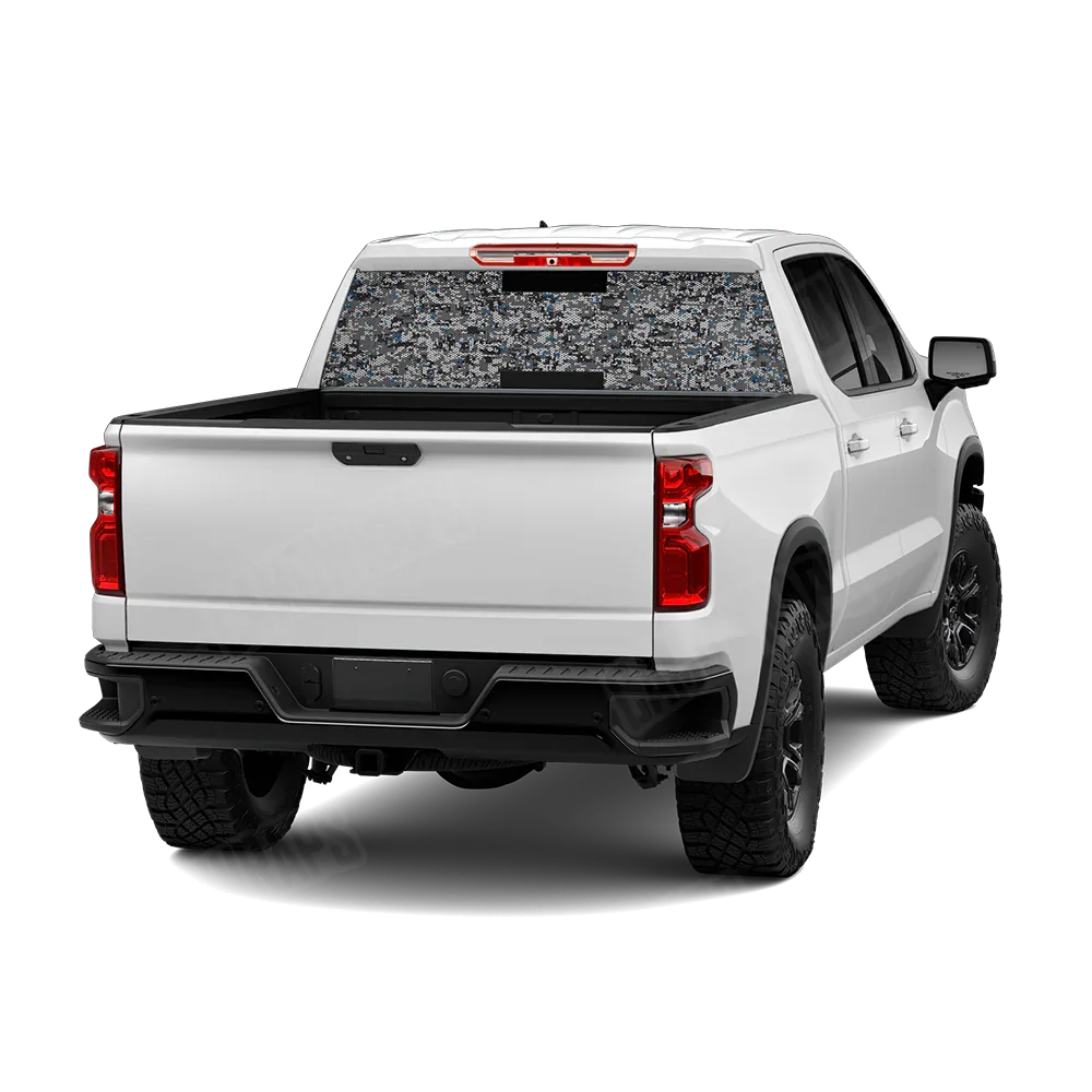 Digital Urban Blue Rear Window Graphics