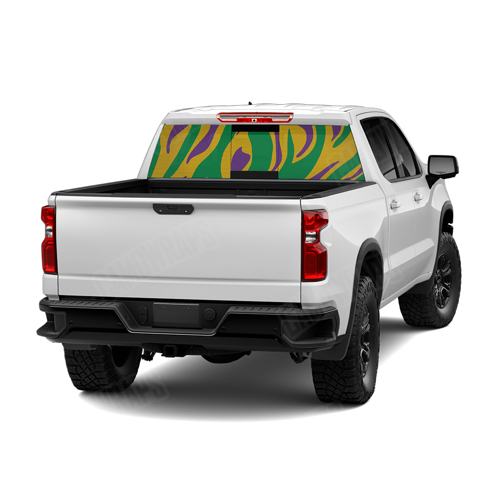 Fun Stripe Mardi Gras Rear Window Graphics