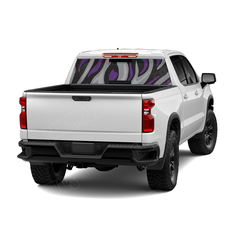 Fun Stripe Purple Tiger Rear Window Graphics