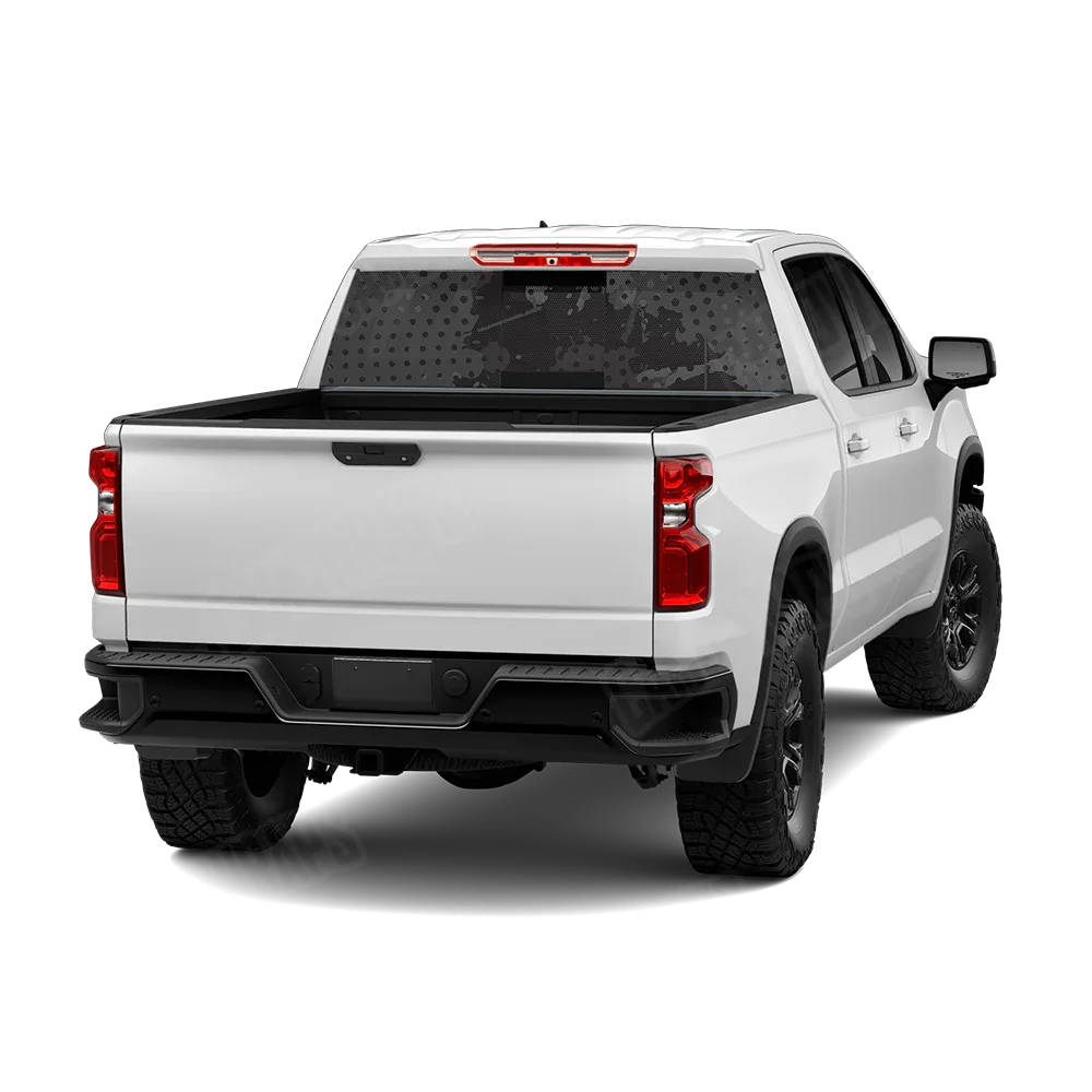 Halftone Splatter Elite Black Rear Window Graphics