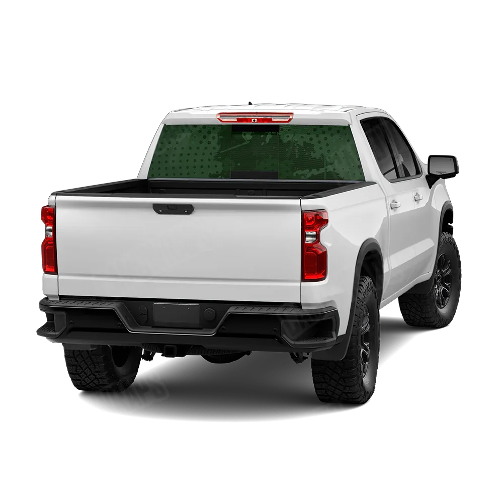 Halftone Splatter Elite Green Rear Window Graphics