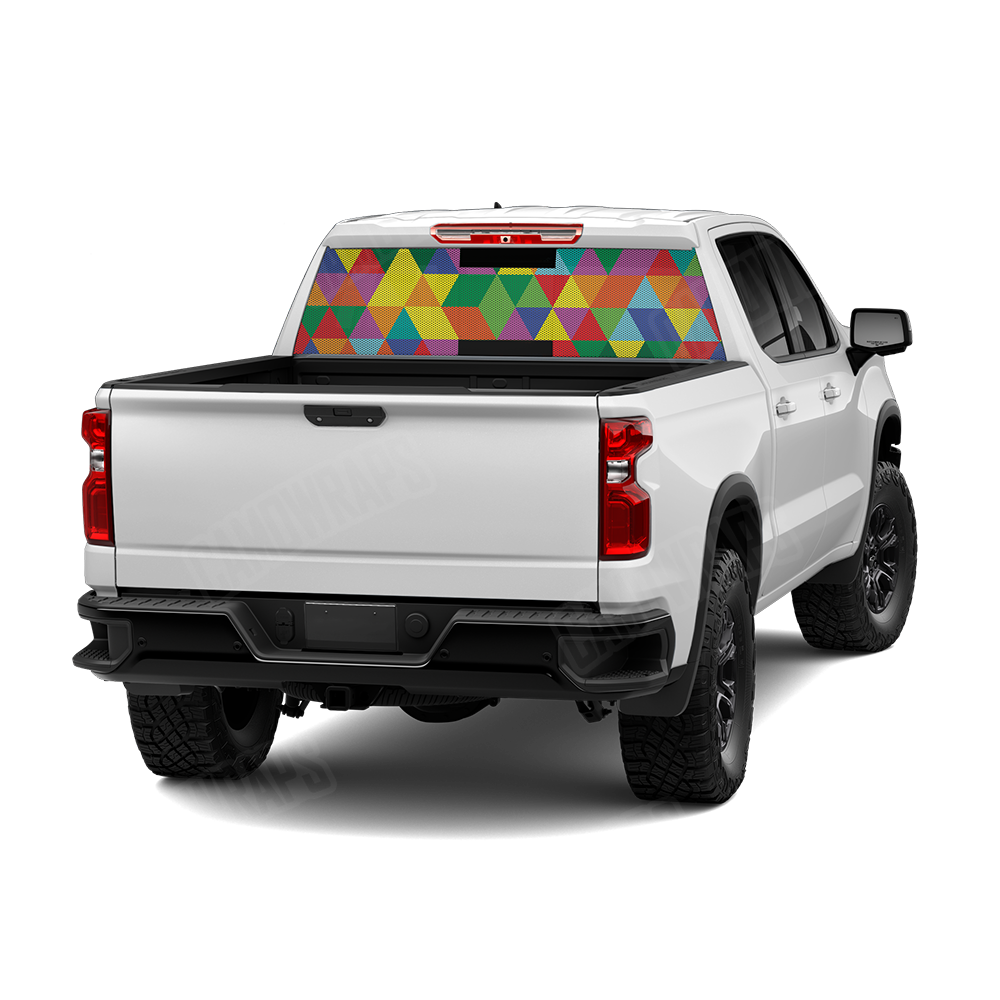 Triangle Multicolor Rear Window Graphics