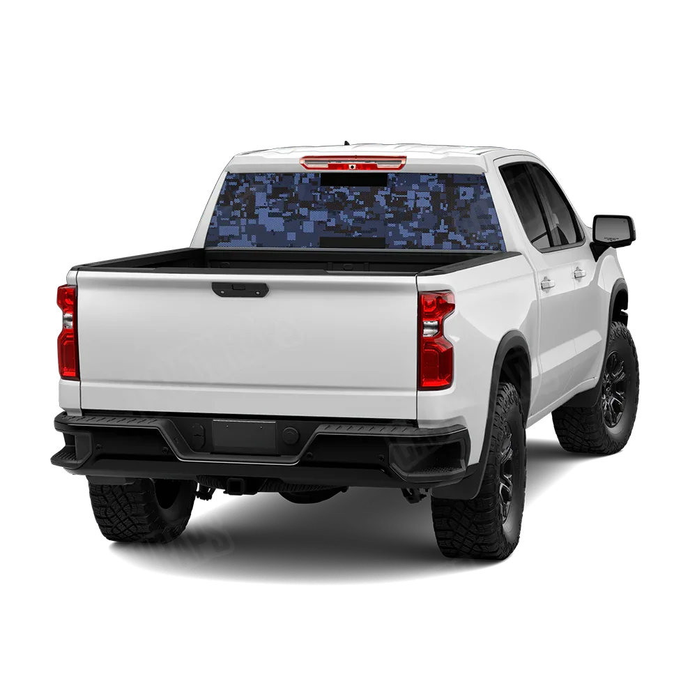 Digital Blue Midnight Rear Window Graphics
