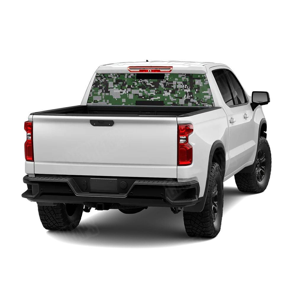 Digital Green Tiger Rear Window Graphics