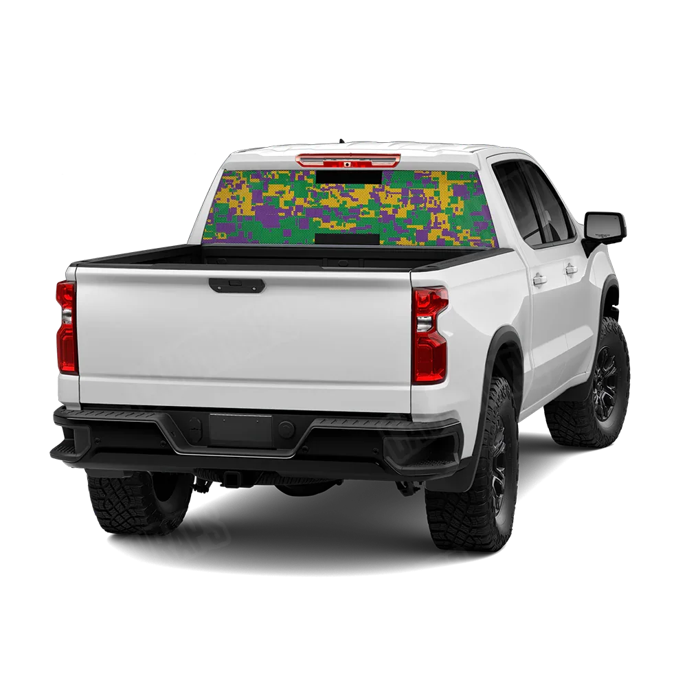 Digital Mardi Gras Rear Window Graphics