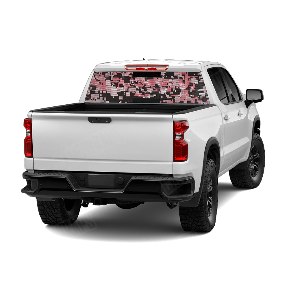 Digital Pink Rear Window Graphics