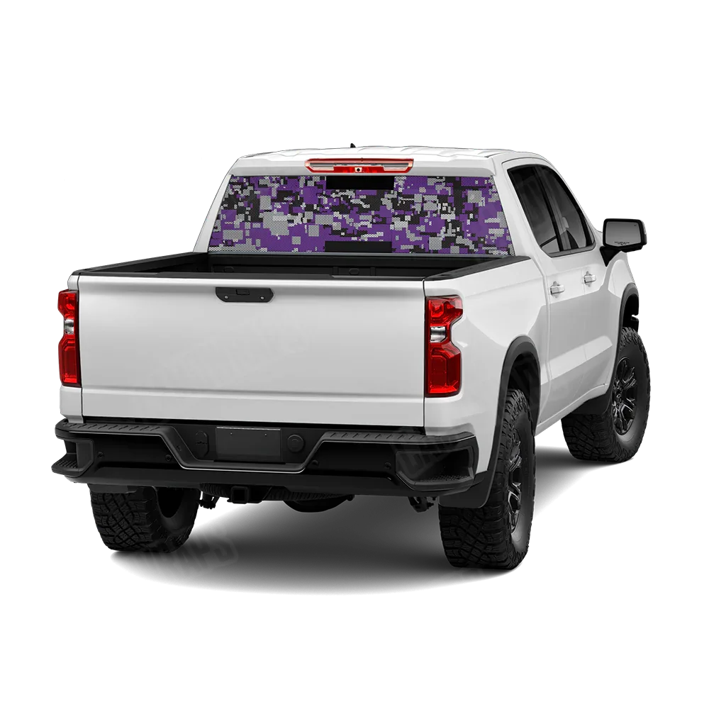 Digital Purple Tiger Rear Window Graphics