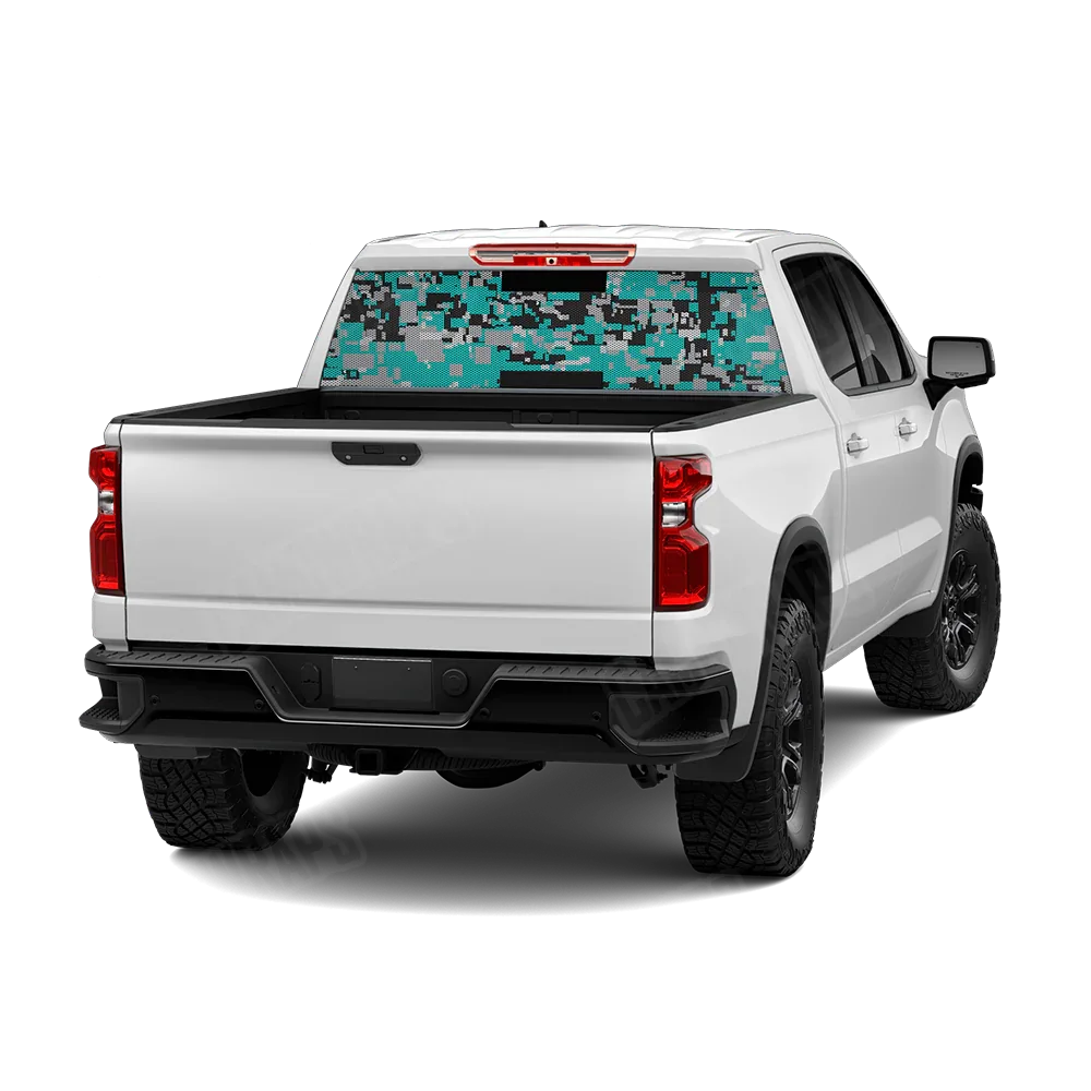 Digital Tiffany Blue Tiger Rear Window Graphics