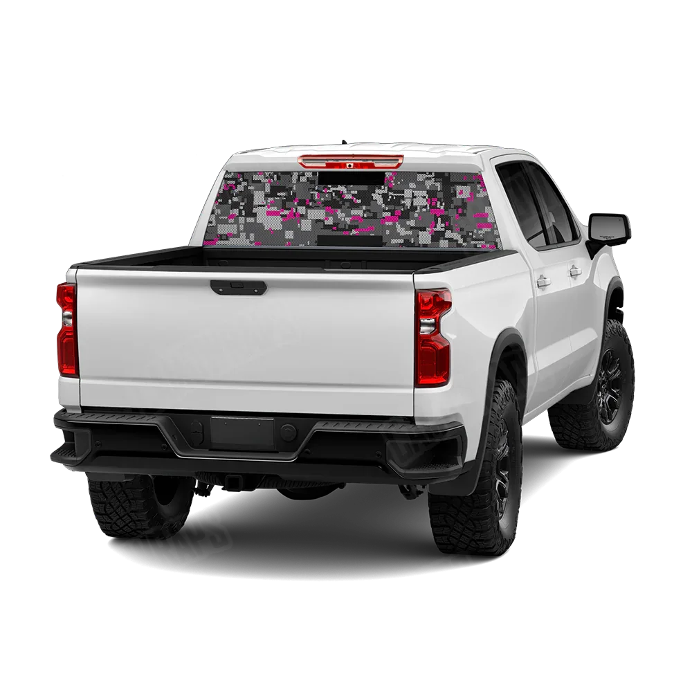 Digital Urban Magenta Rear Window Graphics