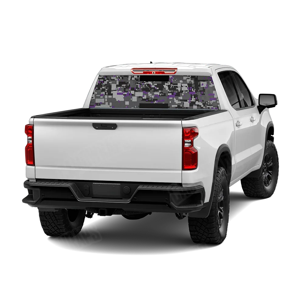 Digital Urban Purple Rear Window Graphics