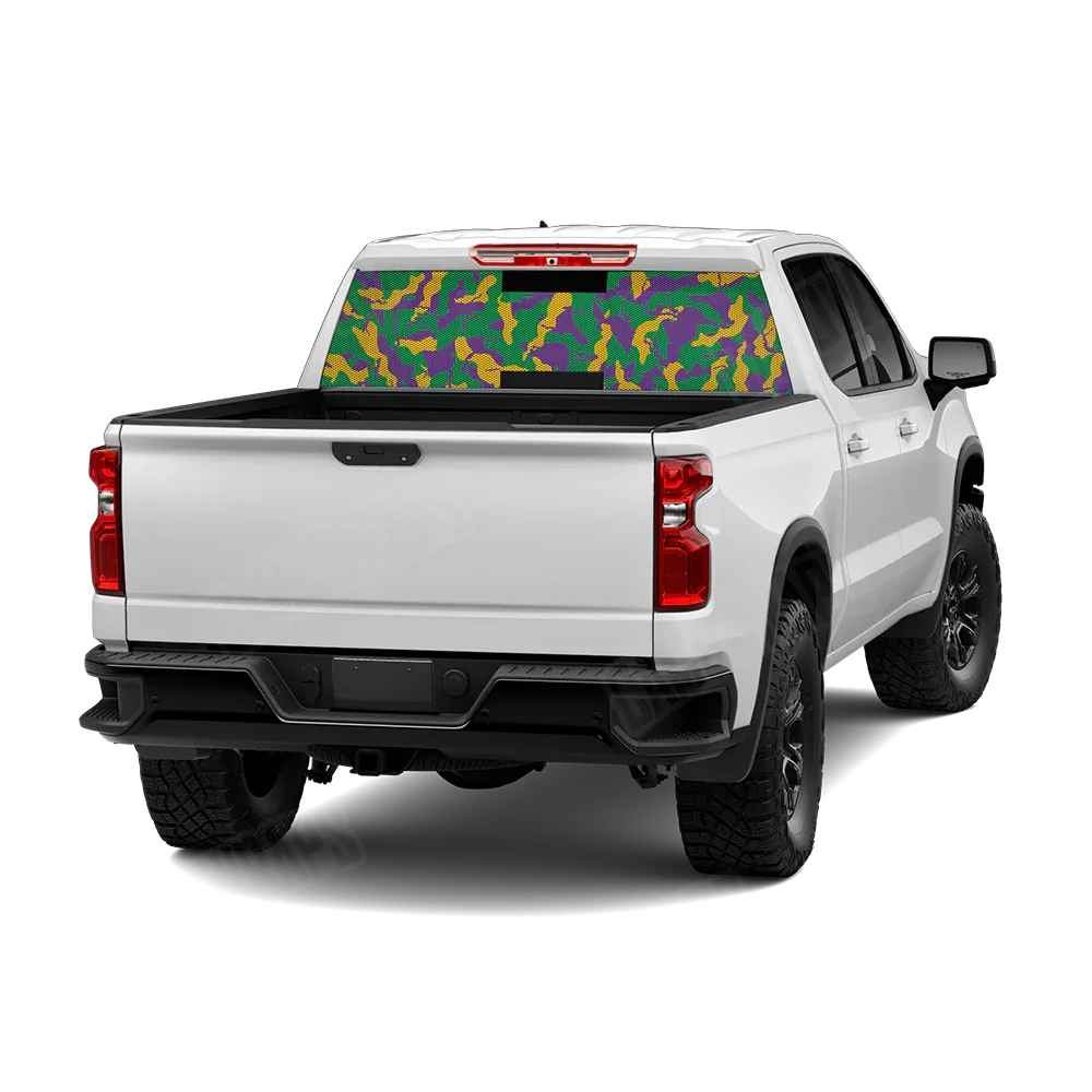 Ragged Mardi Gras Rear Window Graphics