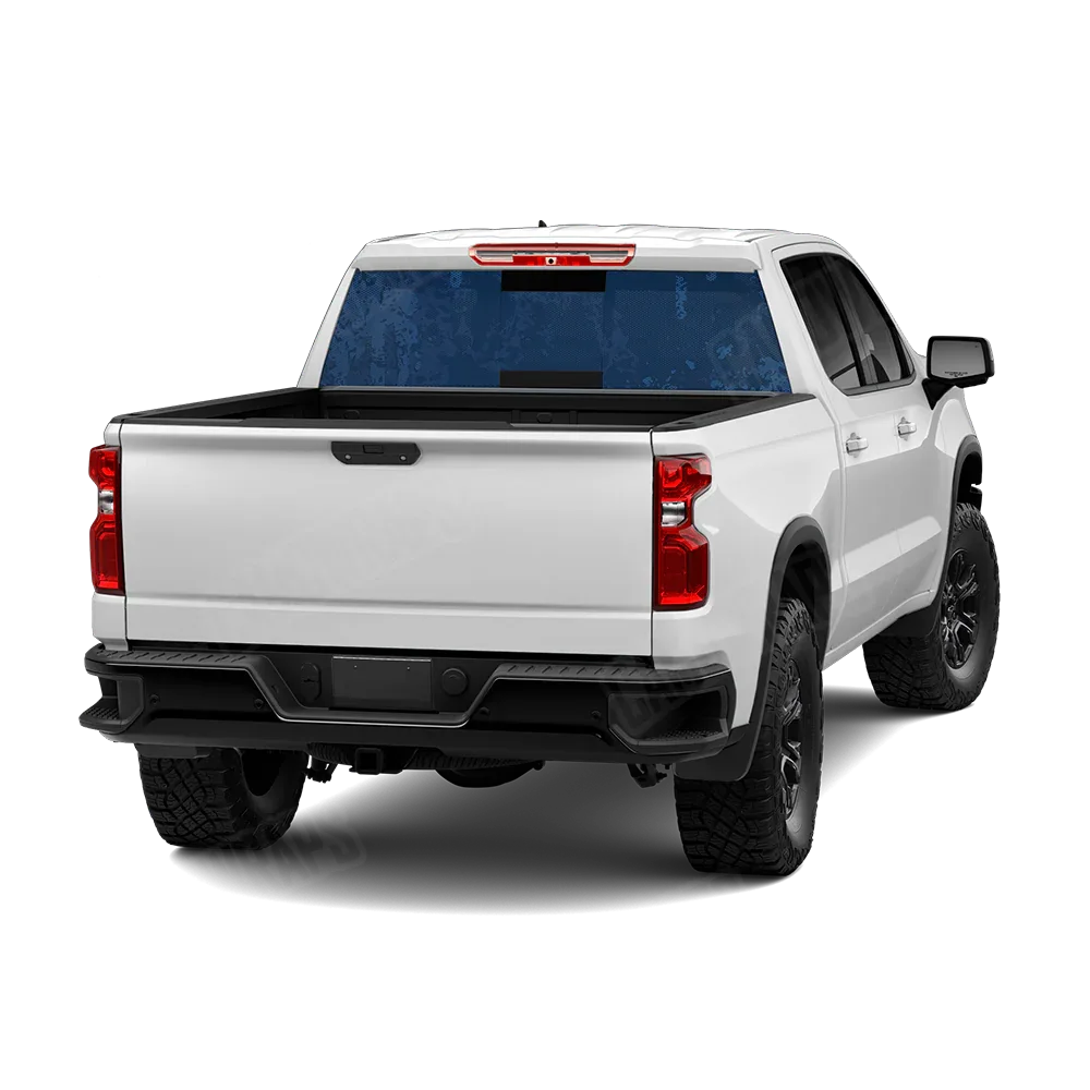 Pasted Elite Blue Rear Window Graphics