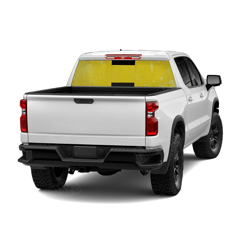 Pasted Elite Yellow Rear Window Graphics