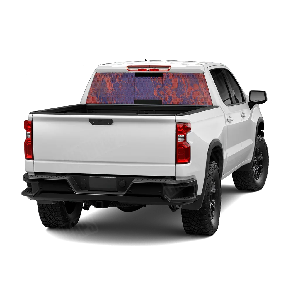 Realtree WAV3 Red Blue Rear Window Graphics