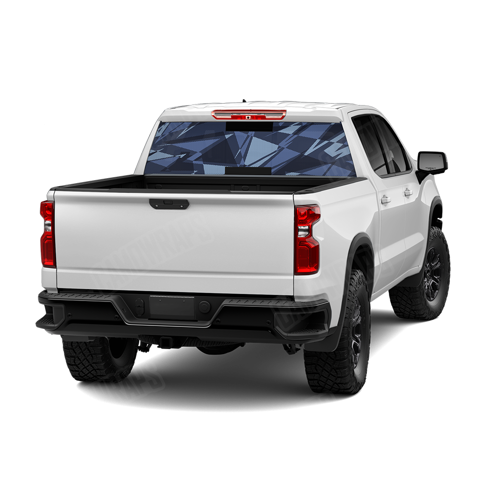 Sharp Blue Urban Night Rear Window Graphics