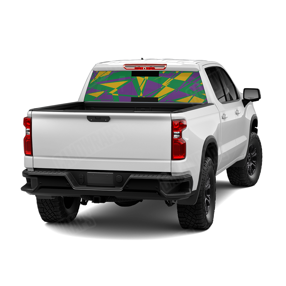 Sharp Mardi Gras Rear Window Graphics