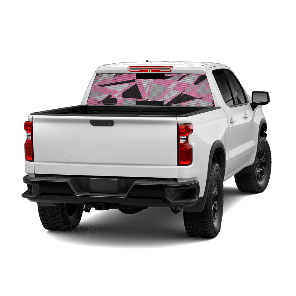 Sharp Pink Tiger Rear Window Graphics