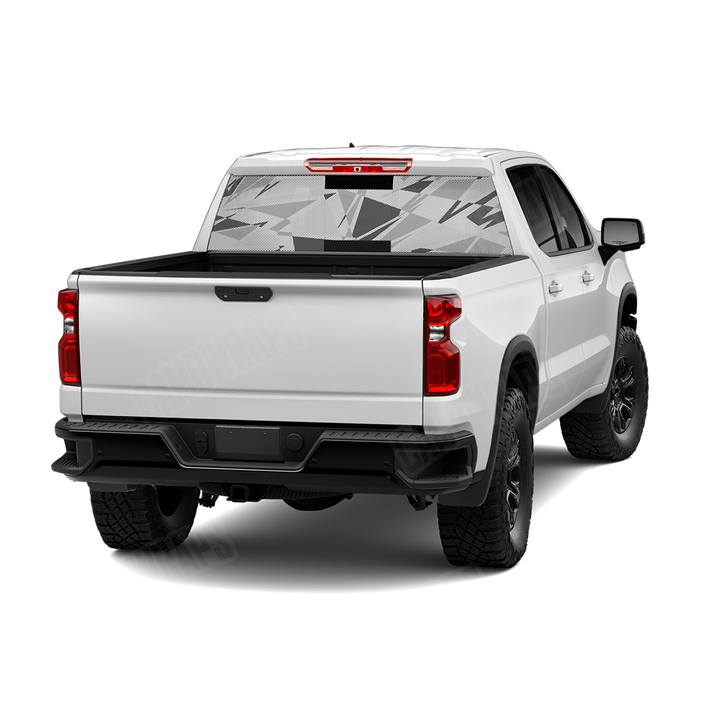 Sharp Snow Rear Window Graphics